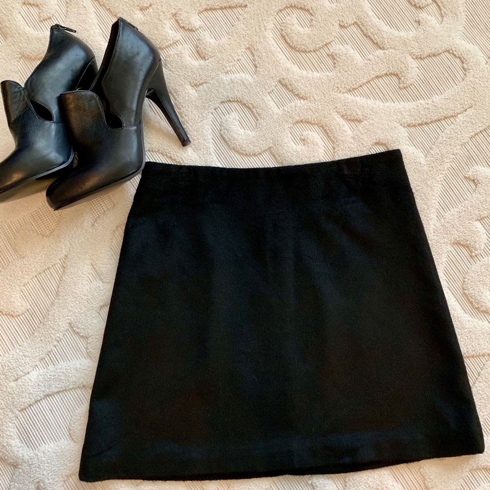 Black mini skirt